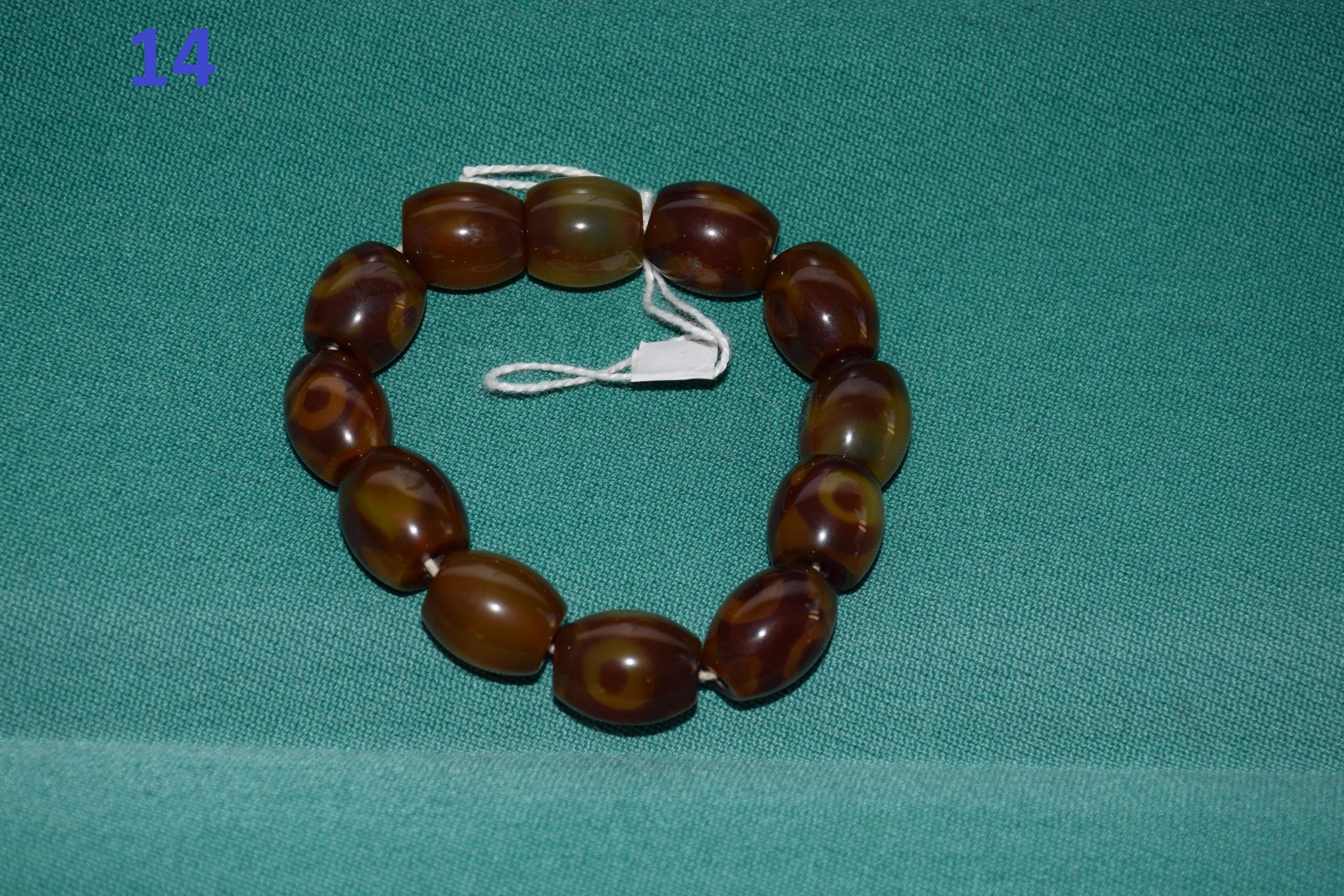Perles En Verre Ovales Lisses - Marron Glacé - Pour Création De Bijoux - Occasion